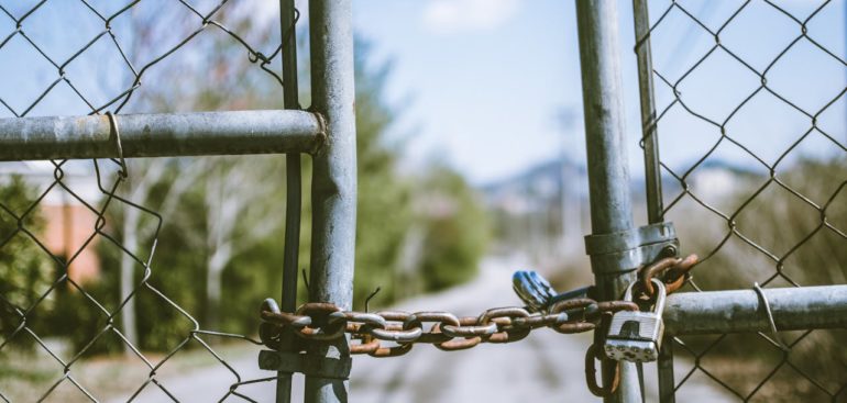 a locked gate