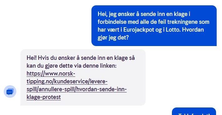 norsk tipping klage