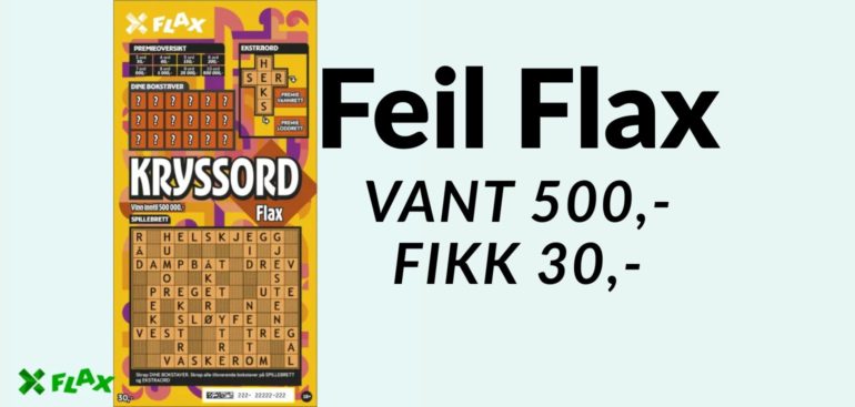 feil gevinst flax lodd